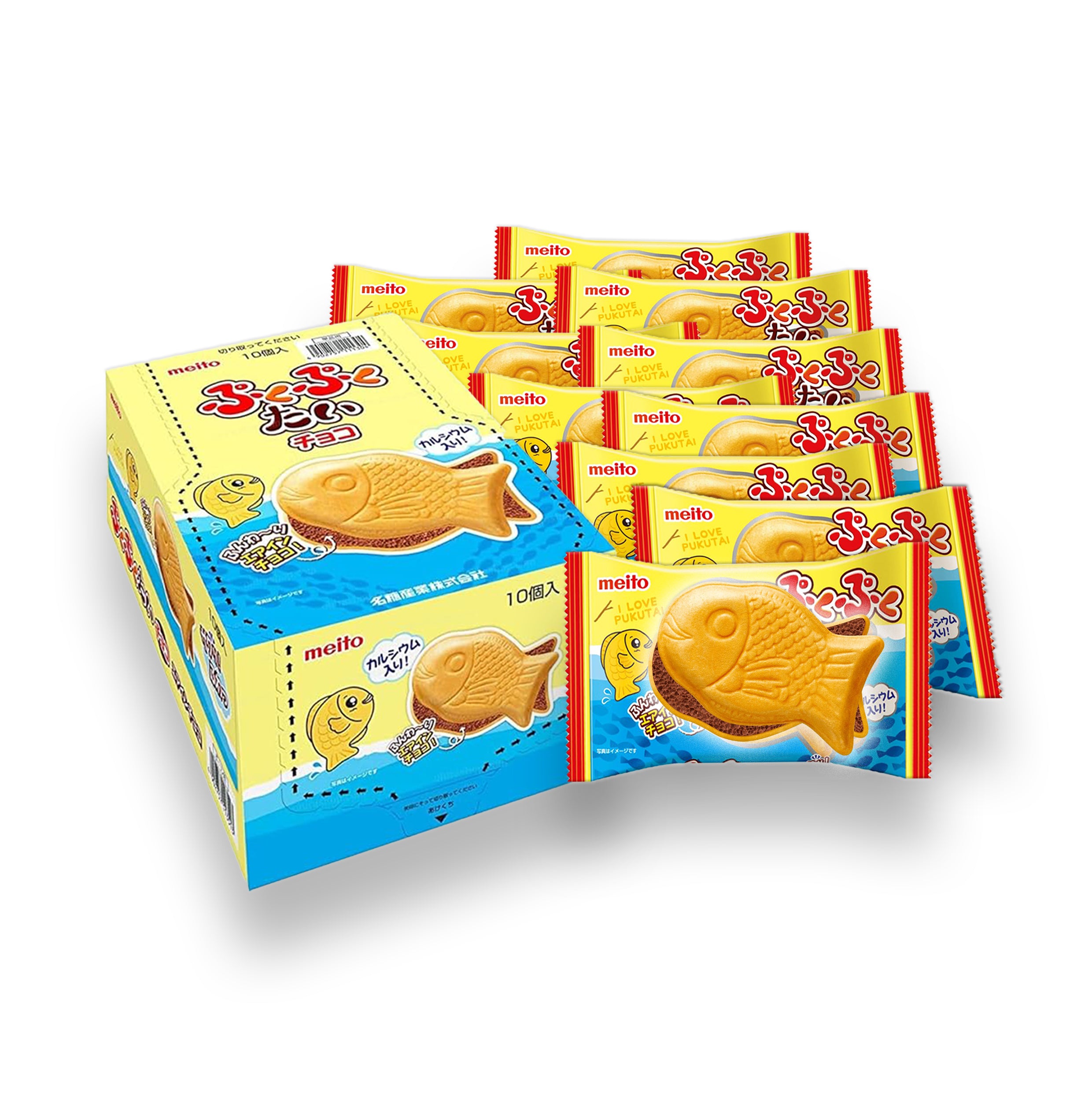 Puku Puku Tai Wafer Chocolate Taiyaki 10 Pack Box